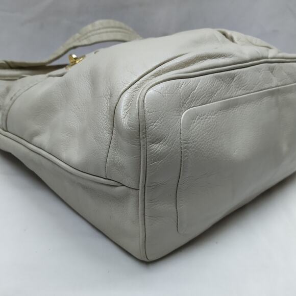 Marc By Marc Jacobs Off-White Leather Turnlock Pockets Zipper Hobo Shoulder Bag - Picture 15 of 16